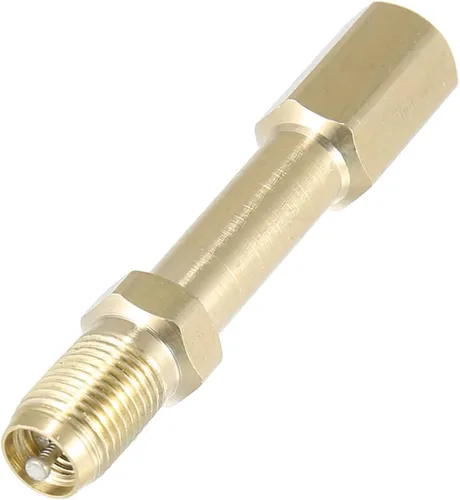 Vista 7 de X AUTOHAUX Adaptador de extensión de válvula de neumático automático de latón de 1.969 in/1.97 pulgadas de largo, extensor de vástago de neumático