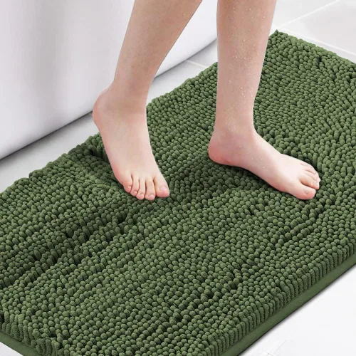 Vista 24 de H.VERSAILTEX Alfombra de Baño Alfombra de Baño Alfombras de Baño para Baño Antideslizante Alfombras de Baño Extra Gruesa de Chenilla Alfombra 17" x