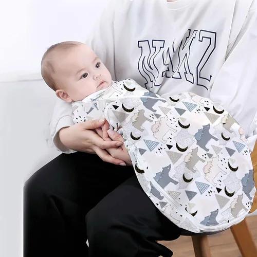 Vista 7 de Little Tots Manta de envolver para bebé, niña y niño, fácil de cambiar, saco de dormir ajustable para bebés recién nacidos de 0 a 3 meses