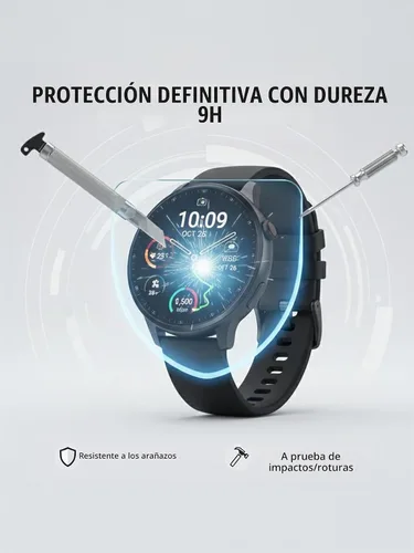Vista 2 de iDaPro Protector de pantalla para Michael Kors Access Gen 6 Bradshaw, 9H Glass Paquete de 4 + caja de ABS. Dureza 9H, antiarañazos, antiburbujas