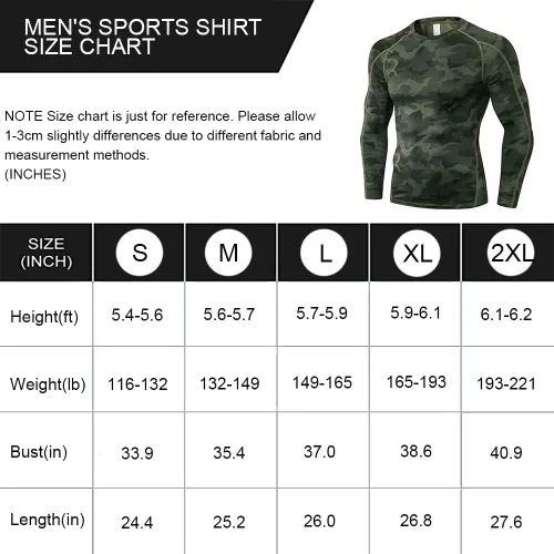 Vista 6 de EARGFM Camisetas deportivas de compresión de manga larga para hombre, para correr, entrenamiento, capa base elástica, camisetas deportivas frescas