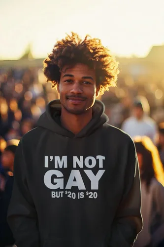 Vista 4 de Expression Tees I'm Not Gay, But $20 Bucks is $20 Bucks Racerback Tank Top para mujer