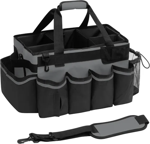 Vista 11 de Bolsas Grandes de Suministros de Limpieza para Amas de Llaves, Organizador Profesional Portátil de Suministros de Limpieza para Limpiadores de Casa