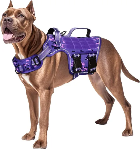 Vista 27 de Arnés para perro pequeño, arnés táctico resistente sin tirones, sin estrangulamiento, chaleco para mascotas fácil de poner y quitar con sistema