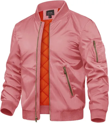 Vista 14 de TACVASEN - Chaquetas de hombre. Chaqueta bomber de otoño e invierno, acolchada, con cremallera completa, cálida, de estilo casual