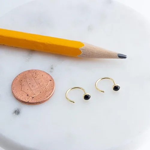 Vista 49 de Half Huggie Gold Hoop Earrings for Girls Women Tiny Cartilage Birthstone Stud Piercing Earring Hypoallergenic Earring Screw Back Dainty Hug Hoops