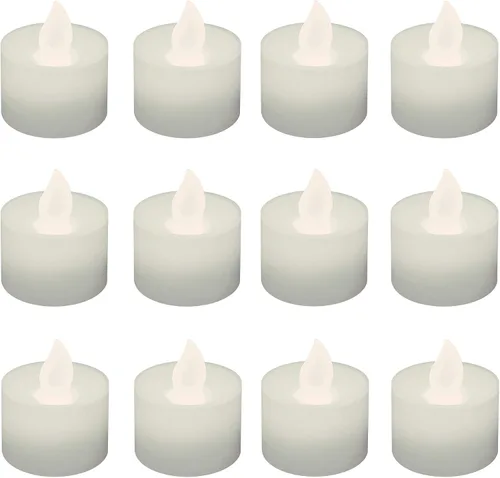 Vista 17 de LumaBase Velas de té a pilas, color morado, juego de 12 Púrpura