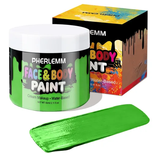 Vista 14 de Pintura blanca del cuerpo de la cara 2 fl oz, pintura a base de Blanco