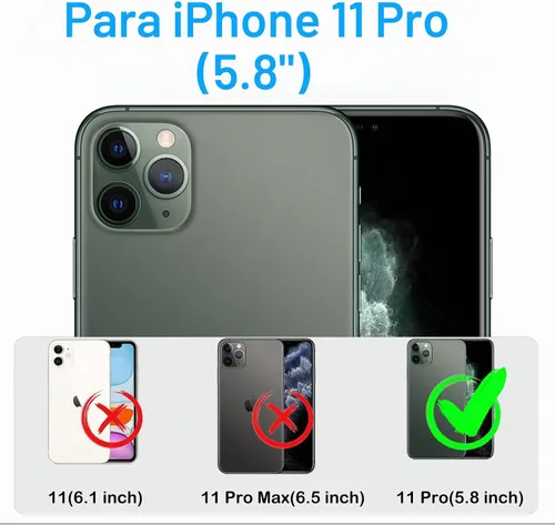 Vista 7 de KECAI Funda para iPhone 11 Pro con estuche de clip para cinturón, protector de pantalla integrado, resistente a prueba de golpes, protección contra