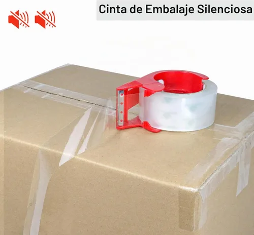 Vista 4 de BOMEI PACK Cinta de embalaje silenciosa sin ruido, 6 rollos de 1.88 pulgadas x 55 yardas, cinta de embalaje industrial resistente para embalaje