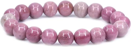 Vista 35 de Amandastone Pulsera elástica de cuentas redondas de 0.394 in con piedras preciosas naturales de 7 pulgadas Bloodstone africano