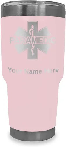 Vista 11 de LaserGram Vaso aislado al vacío de 20 onzas, paramédico, grabado personalizado incluido (negro) Engraved Gift for Paramedics, Vacuum Insulated
