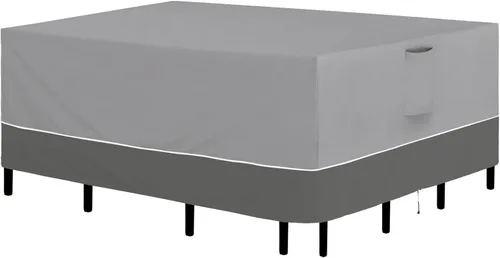 Vista 8 de Easy-Going Juego de fundas cuadradas para muebles de patio, 56 x 56 pulgadas, para mesa y silla, impermeables, resistentes a los rayos UV, para sofá