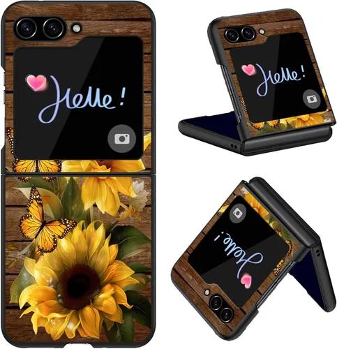 Vista 20 de Diseñada para Samsung Galaxy Z Flip 4 5G, funda rígida para teléfono de PC, a prueba de golpes y caídas, patrones de moda para una protección Gatos
