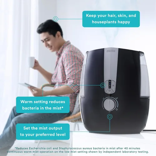 Vista 5 de Humidificador Homedics TotalComfort Plus - Humidificadores de aire grandes para dormitorio, plantas, tanque de agua de llenado superior de 5.3