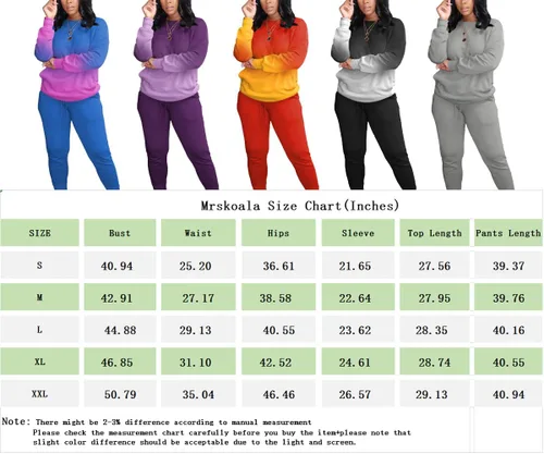 Vista 6 de Mrskoala Conjuntos de moda para mujer, conjunto de 2 piezas de pantalones deportivos de entrenamiento