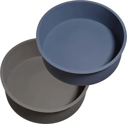 Vista 8 de Moldes redondos de silicona para tartas, juego de 2, molde antiadherente para hornear (juego de 6 pulgadas)
