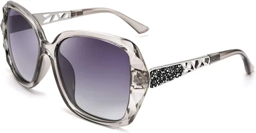 Vista 24 de FEISEDY - gafas de sol polarizadas para mujer, marco compuesto brillante B2289
