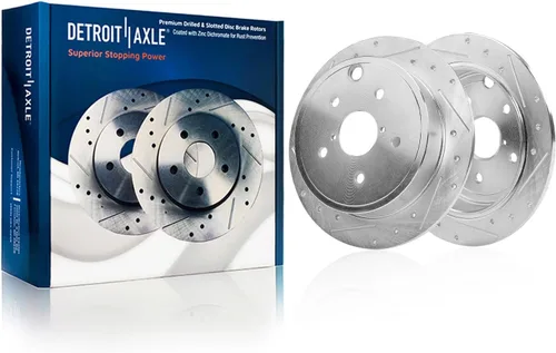 Vista 36 de Detroit Axle - Rotores de freno para Toyota Avalon 2020-2021 Camry 2020-2024, repuesto de rotores de freno de disco perforados y ranurados: rotor