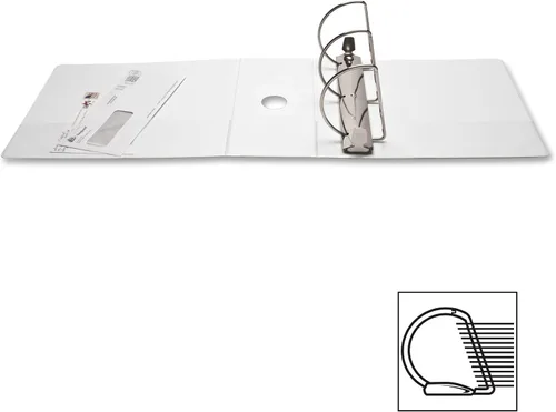 Vista 4 de Business Fuente 5 pulgadas Slant Anillo View Binder – Color Blanco, Blanco