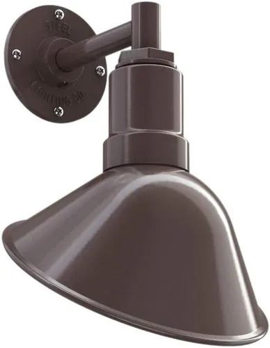 Vista 42 de Steel Lighting Co. Luz de Letrero de Tienda Venice para Pared de Acento de Restaurante al Aire Libre Cúpula de 9 pulgadas Brazo Recto de 6