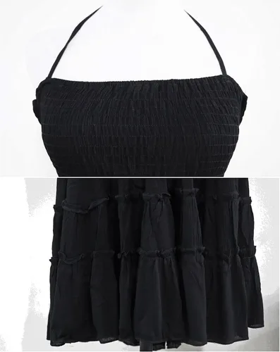 Vista 5 de R.Vivimos - Vestido largo de verano de algodón sin espalda, sexy