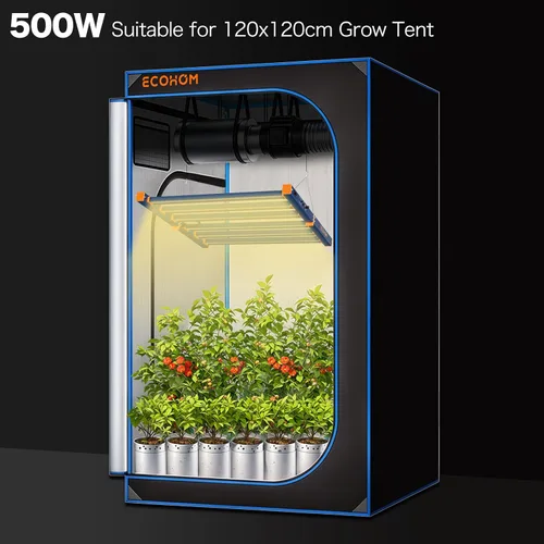Vista 4 de Luz LED de crecimiento, luces de crecimiento de 500 W para plantas de interior, luz de crecimiento de espectro completo, lámpara de planta plegable
