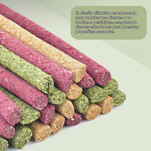 Vista 4 de ERKOON Timothy - Palitos de heno, juguetes masticables de conejo para dientes, palitos molares naturales, golosinas para conejitos, conejillos