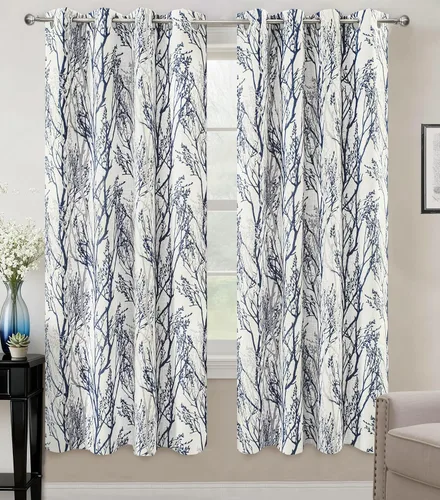 Vista 16 de DriftAway Cortinas opacas con diseño de ramas de árbol, doble capa, 84 pulgadas de largo, para dormitorio, estampado clásico, aislamiento térmico