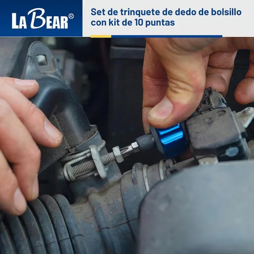 Vista 7 de LABEAR Kit de trinquete de palma DR de 11 piezas, 1/4 pulgadas, mini trinquete de dedo, llave de engranaje, puntas de destornillador con Philips