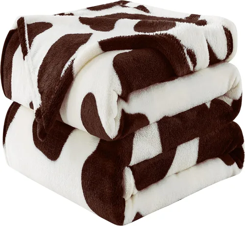 Vista 18 de Manta Snuggle Sac extra mullida, manta de forro polar para viajes, manta para sofá, cama, sofá, manta cálida y suave con patrón a rayas, 50 x 60