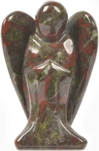 Vista 25 de Justinstones Estatua de Ángel de la Guarda de Gema Tallada en 7 Chakras, Ángel de la Paz en Bolsillo, 5 cm