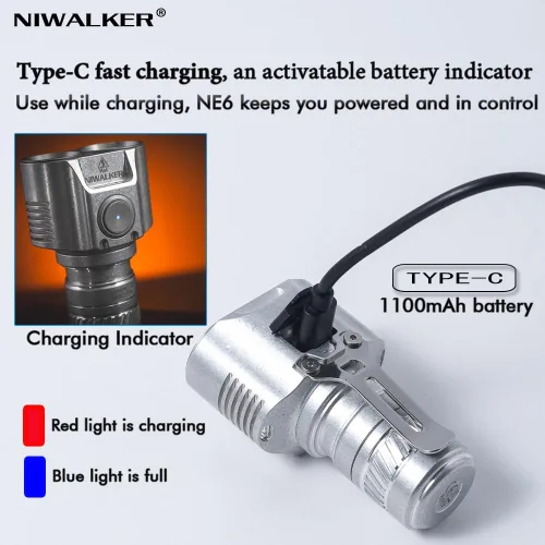 Vista 5 de ETmini - Linterna NE6, linternas magnéticas de mano con tapa trasera, recargable tipo C, 3200 lúmenes, linterna de bolsillo LED EDC de alta