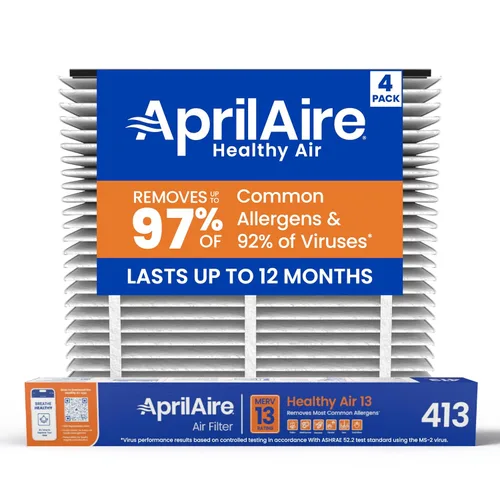 Vista 23 de AprilAire 413 Filtro de Reemplazo para Purificadores de Aire de Toda la Casa - MERV 13, Hogar Saludable Antialergias, Filtro de Aire 16x25x4