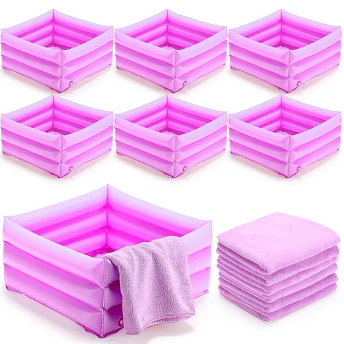 Vista 8 de FillTouch Kit de spa de pies de 12.5 x 12.5 x 8.3 pulgadas para niñas y niños, toallas de mano de 12.5 x 12.5 x 8.3 pulgadas, toallas de mano