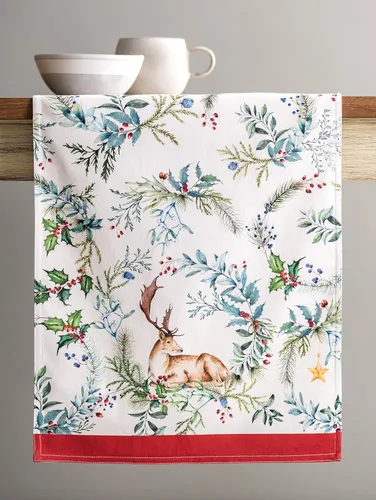 Vista 8 de Camino Maison d' Hermine de mesa, 100 % algodón, diseño para Día de Acción de Gracias y Navidad
