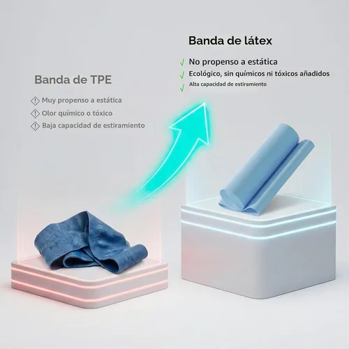 Vista 2 de PROIRON 3 bandas de resistencia. Banda elástica de látex ecológico, sin olor tóxico. Banda elástica larga, bandas de ejercicio para estiramiento