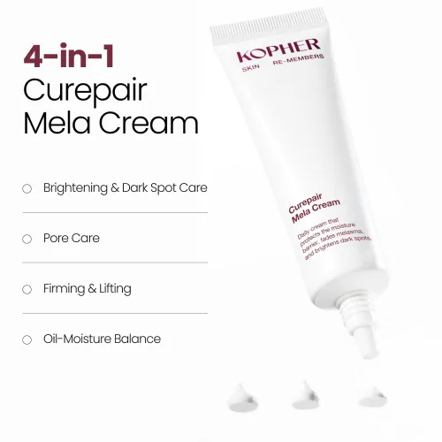 Vista 5 de Kopher Curepair Mela Crema [Edición 4ever] con hidratante calmante y reparador 10GF para piel sensible - Alivio del enrojecimiento, fortalecimiento