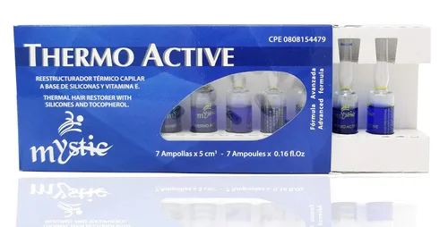 Vista 3 de Mystic Thermo Active - Ampolla capilar con brillo y suavidad excepcionales, con siliconas y vitamina E (tocoferol) (paquete de 7)