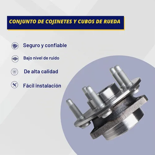 Vista 6 de KUSATEC 513282 Rodamiento de rueda delantera/trasera y conjunto de buje compatible con Cadillac CTS/AWD XTS 2008-2019, Chevy Camaro LS LT SS, Impala