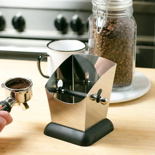 Vista 3 de RSVP Herramienta internacional de cocina de café expreso, uso doméstico y comercial, caja de golpeo, acero inoxidable