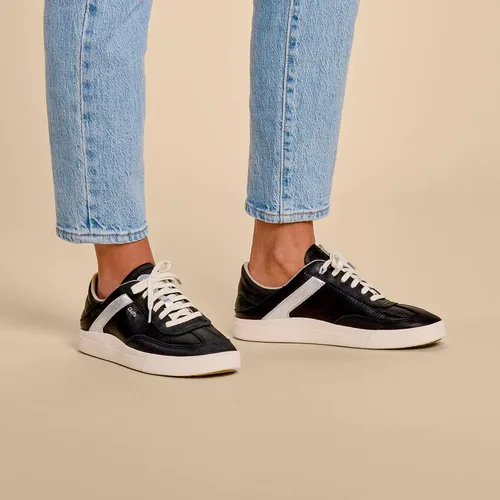 Vista 5 de OLUKAI Ha'upu - Tenis deportivos de uso diario para mujer, diseño clásico con cordones, ajuste cómodo y suela de goma con agarre húmedo, duraderos