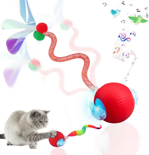 Vista 10 de Nuevo Juguete de Pelota para Gatos Mejorado - Speedy Tail 2.0 Juguete para Gatos, Pelota de Juguete Interactiva para Gatos, Juguetes Estimulantes