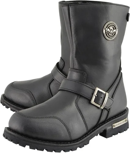 Vista 5 de Milwaukee Leather MBM9090 - Botas de motocicleta para hombre, de 9 pulgadas, con protector de palanca de cambios