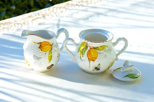 Vista 4 de Lemon Bee - Juego de té de porcelana fina (11 piezas)