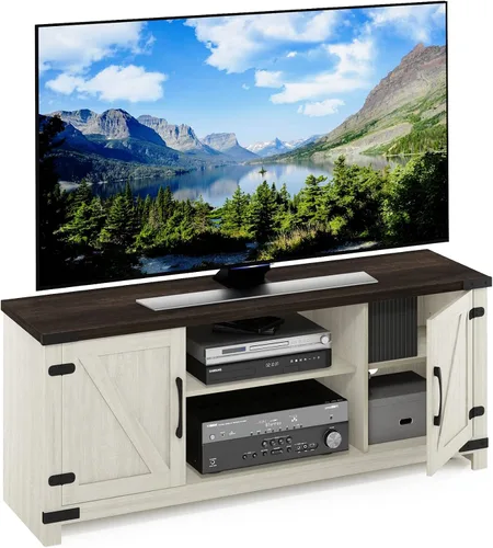 Vista 13 de Furinno - Soporte para centro de entretenimiento, para televisor de hasta 55 pulgadas, pino ámbar/negro