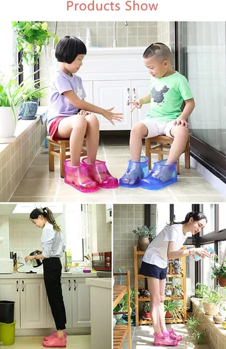Vista 3 de Zapatos de baño de pies de masaje, zapatos portátiles de baño de pies tipo gancho, 1 par de botas portátiles de spa para relajación, masaje térmico