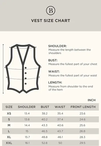 Vista 6 de BABEYOND Chaleco de traje formal para hombre, chaleco de negocios ajustado para traje de esmoquin