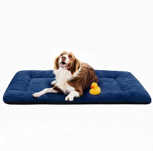 Vista 7 de Alfombrilla de cama para jaula de perro para perros extra pequeños. Cama de jaula de perro ultra suave. Alfombrilla de perrera lavable y Rosa