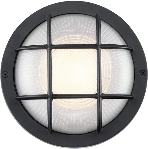 Vista 3 de Westinghouse 6114000 Lámpara de pared LED regulable tradicional de una sola luz, acabado negro texturizado, cristal blanco